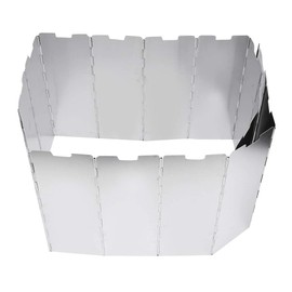 BuyWeek Wind Protection for Camping Stove, 16 Plates Foldable Wind Protection for Outdoor Gas Cooker, Aluminium Windscreen for Camping, Barbecue, Picnic