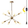 HOXIYA DIMMABLE 26.3" Modern Plug in Sputnik Chandelier with Cord,