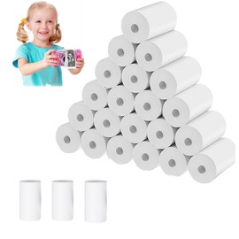 Wohlstand 24 Band 57 x 30 mm Instant Printing Thermal Paper, Rolls Photo Printer Paper, Rolls of Thermal Paper, White Thermal Printer Paper, Mini Thermal Pinter Paper, Children's Camera and Mini