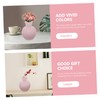 BIUDECO 1Pc Chic Pink Ceramic Flower Vase for Home Decor