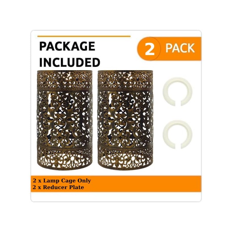 LEDSone 2 Pack of Industrial Easy Fit Metal Cage Drum