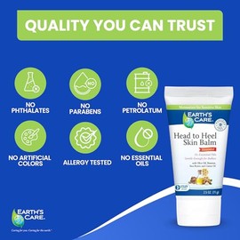 Earth's Care Bálsamo para la piel de cabeza a talón, cuidado de la piel sin perfume para piel seca, bálsamo para el cuidado de la piel seca sin perfum