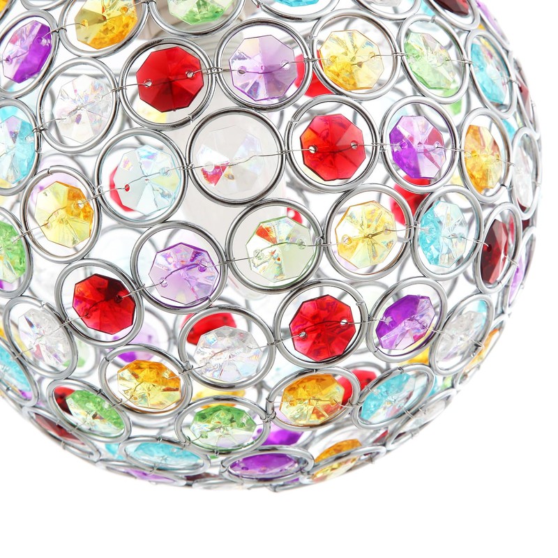 Modern Round Globe Easy Fit Pendant Shade with Small Multi