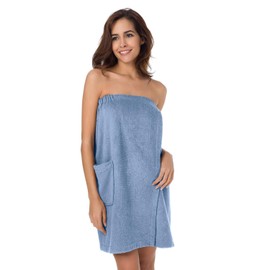 SIORO Bath Towel Robes for Women Towel Wraps Sanua Spa Bathrobes with Adjustable Closure & Pockets