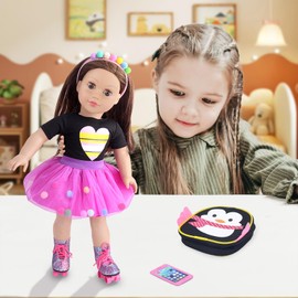 ZITA ELEMENT 18 Inch American Doll Clothes and Accessories Doll Travel Skating Sport Playset Doll Outdoor Sport Accessories (Not Include Doll)