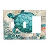 Nautical Biological Sea Turtles Combination Wall Plate Decorative 3 Gang