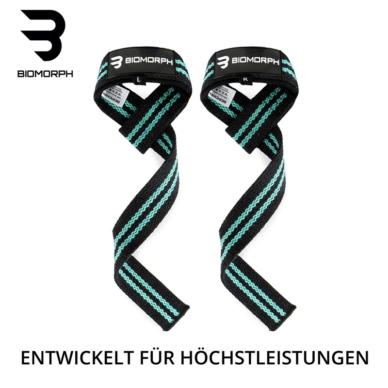 BIOMORPH Professional Lifting Straps 60 cm for Strength Training, Fitness,