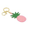 Pink Pineapple Keychain Pendant Charm with Key Ring and Clasp