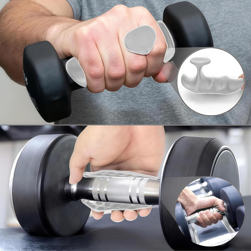 Rubber Gym Grips Fingerless Workout Grips - Ergonomic Rubber Hand