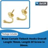 Brass Curtain Tie Backs Holdbacks – Ball End U-Shaped Wall