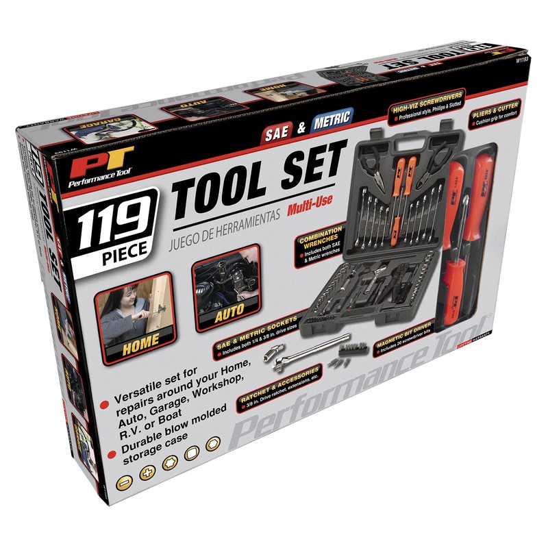 Performance Tool W1193 SAE/Metric Multi-Use Tool Set, General Household Hand
