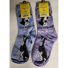 FOOZYS CANINE GREYHOUND DOG PUPPY SOCKS DRESS CASUAL UNISEX SOX PET 2 PAIR NEW