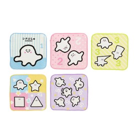 Marushin 845000600 Mini Towels, Set of 5, Children's Anime, Cute Picture Book, Nursery School, Kindergarten, Kindergarten, School Entrance, Towel, Mini Towel, Handkerchief, Value Set, Different