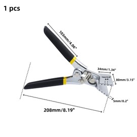 UTALIND 3 Inch Sheet Metal Brake, Straight Head Hand Seamers Sheet Metal Tools, Steel Bender for Bending and Flattening (80 mm/3.15" Straight Head)