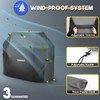 LIBZAKI Grill Cover 420D Waterproof, Weather Resistant, Rip-Proof, Anti-UV, Fade