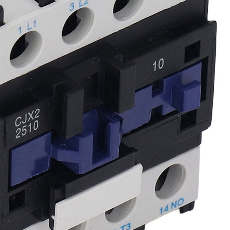 25A Power Contactor Normally Open Electric AC Contactor Silver Alloy