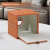 MEIBOOCH Square Tissue Box Cover with Magnetic Closure, Luxury PU