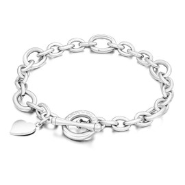 KRKC & CO Women's Bracelet, Azuki / Anchor Chain, Mantel Bracelet, 0.3 inches (8 mm), Surgical Stainless Steel, K14 Gold Plated, Hypoallergenic, Unisex, Popular, Accessory, Present, Stainless Steel