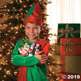 Christmas Rubber Ducky Assortment - Bulk Set of 50 Ducks - Party Favors, Handouts, Stocking Stuffer Toys