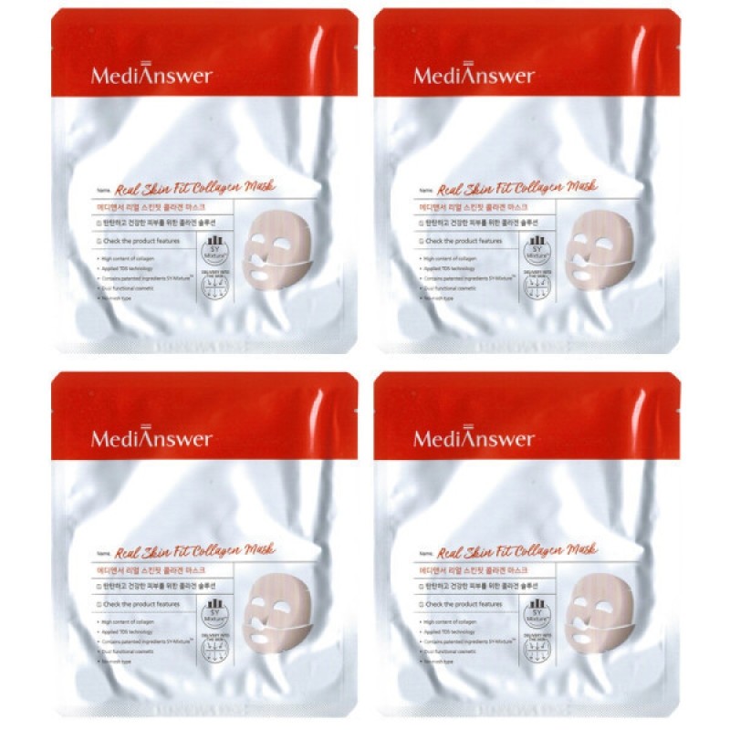 MediAnswer Real Skin Fit Collagen Mask 35ml x 4 /