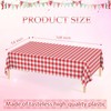 WNINK 2 Pack Red Gingham Tablecloth Rectangular Red and White