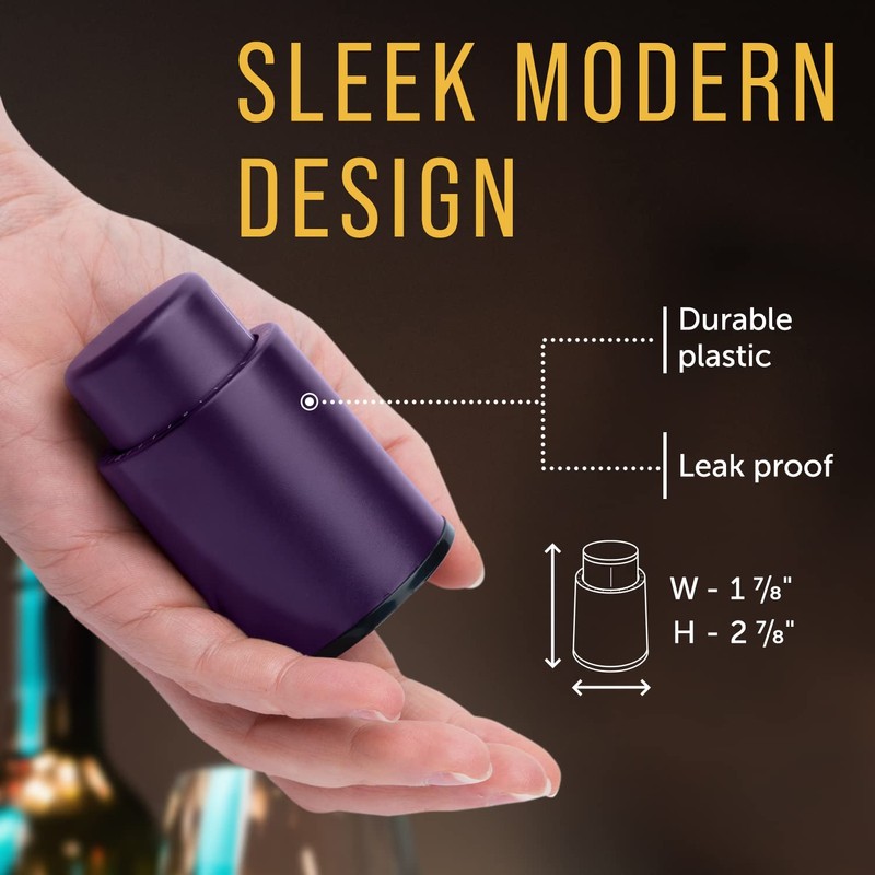 Vacuum Wine Stoppers - Leak-Proof Vacuum Pump Wine Preserver -