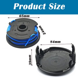 Lyshujli 27FT 0.065" Replacement String Trimmer Spool Line, Weed Eater Spool Compatibal with Harbor Freight 20115E-B Bauer Corded 5.5 Amp 15 Inch String Trimmer (2 Spool +1 Cap)