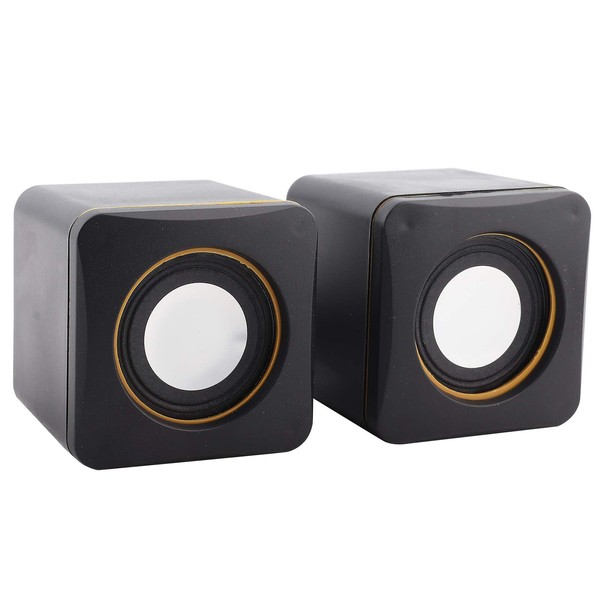 Computer Speaker, Dual Track Stereo Compact Wired Speaker for Desktop