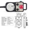 CNCTOPBAOS CNC 5 Axis MPG Pendant Handwheel,with 15-Pin Connector Emergency