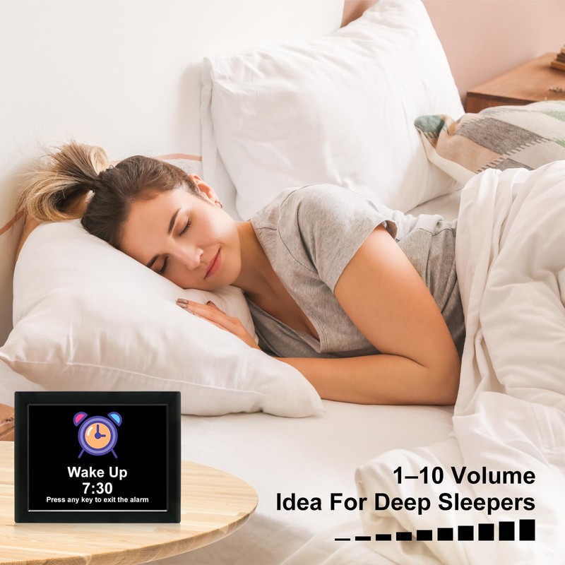 Dementia Clock for Seniors, 8-Inch Digital Clock with Large Display,