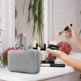 Roll Up Makeup Brush Bag - Makeup Brush Roll Up Case Pouch Holder,4-in-1 Foldable Make Up Storage, Portable Case Pouch Holder for Women Men