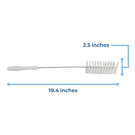 Vikan, White Tube Brush,2.4",PP/PBT, 5370