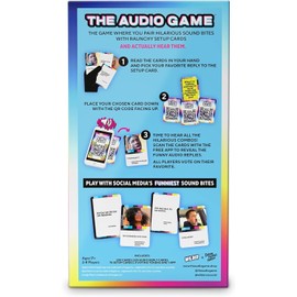 The Audio Game | The Game Where You Pair Hilarious Sound Bites with Raunchy Setup Cards | Play with Social Media's Funniest Sound Bites | 2-8 Players, Ages 17+