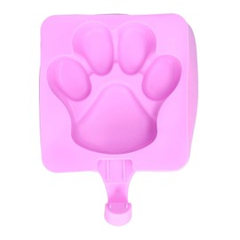 HERCHR 3 moldes de silicona para paletas, molde para helado con forma de pata de gato, 60 palos para paletas de hielo, helados de bricolaje