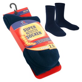 Footstar Women's and Men's Feet Heater Thermal Socks (1 Pair) Extra Warm Winter Socks, navy