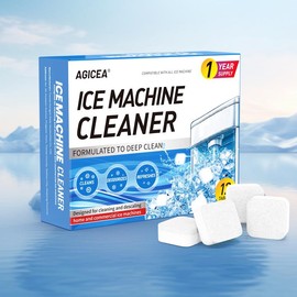 12pcs Ice Machine Cleaner, kitchen safety descaling cleaning tablets, compatible with all types of ice makers cleaners, household