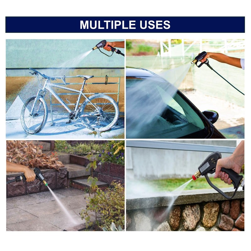 4000 PSI High Pressure Jet Washer Gun with 6 Nozzle