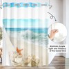Nesphy No Hook Beach Summer Starfish Shower Curtain with Snap