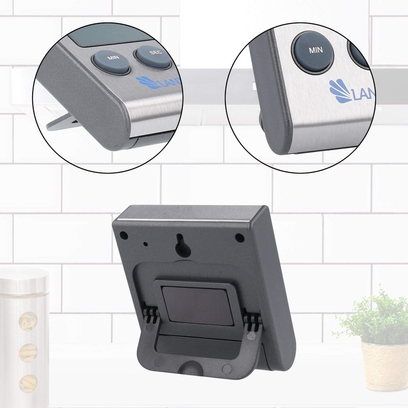 Lantelme Kitchen timer digital magnetic stainless steel egg timer with