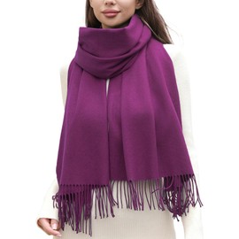 RIIQIICHY Ladies Purple Scarf for Women Scarves Wraps Winter Cashmere Scarf Pashmina Shawl Wedding