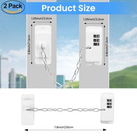 2 x Fridge Lock No Drilling with Code for Children Under 5 Years, Suitable for Fridges, Washing Machines, Cupboards, Wardrobes, Toilets, Wine Coolers, Windows