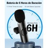 Bebeay 2 Pack Micrófono Inalámbrico para Celular-Negro