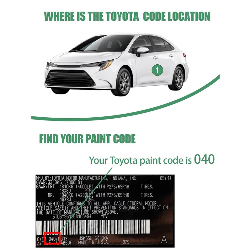 Cardiality Ruby Flare Pearl(3T3) Touch Up Paint Pen for Toyota,Car