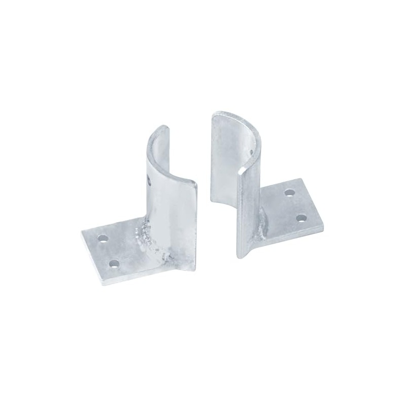4 Pairs 1-5/8" Fence Post Base,Round Pipe Floor Flange