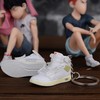 3Dミニシューズキーチェーン。ノベルティで面白いガジェットデコレーション。誕生日パーティーギフト。, ホワイト(靴1組), mini