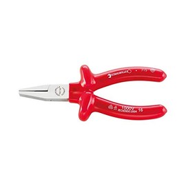 Stahlwille VDE Flat Nose plier, Short L.160 mm Head Chrome Plated Handles dip-Coated Insulation DIN EN 60900, IEC 900 Certified up to 1000V AC/1000 V