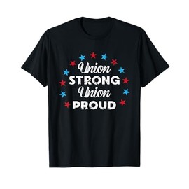 Union Strong Union Proud Patriotic Union Thug US Flag Worker T-Shirt