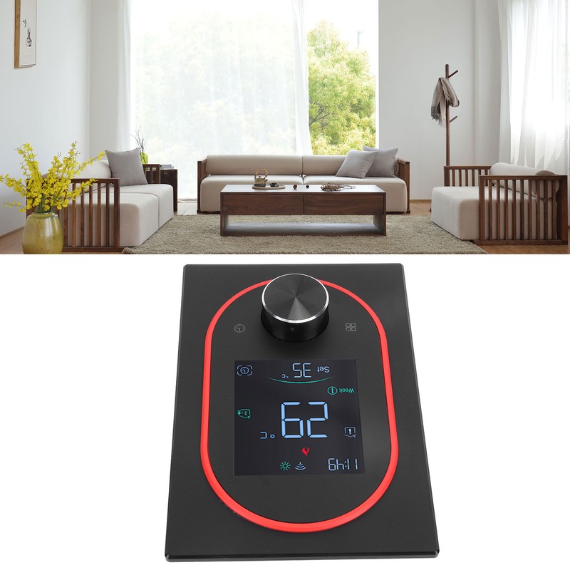 Smart Color Thermostat LCD Programmable Knob Control Touchscreen Water Heating