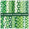 JarThenaAMCS 40 Sheets St. Patrick's Day Pattern Paper Green Shamrock
