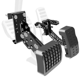 Gas Pedal Extender, Brake Pedal Extenders for Short People, Adjustable Length(2"-6") & Angle(15°-45°) Steel Alloy with Anti-Slip Rubber for Go-Kart, UTV, Truck, SUV and All Car